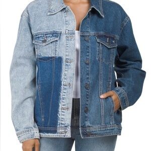 Two-Tone Denim Jean Jacket